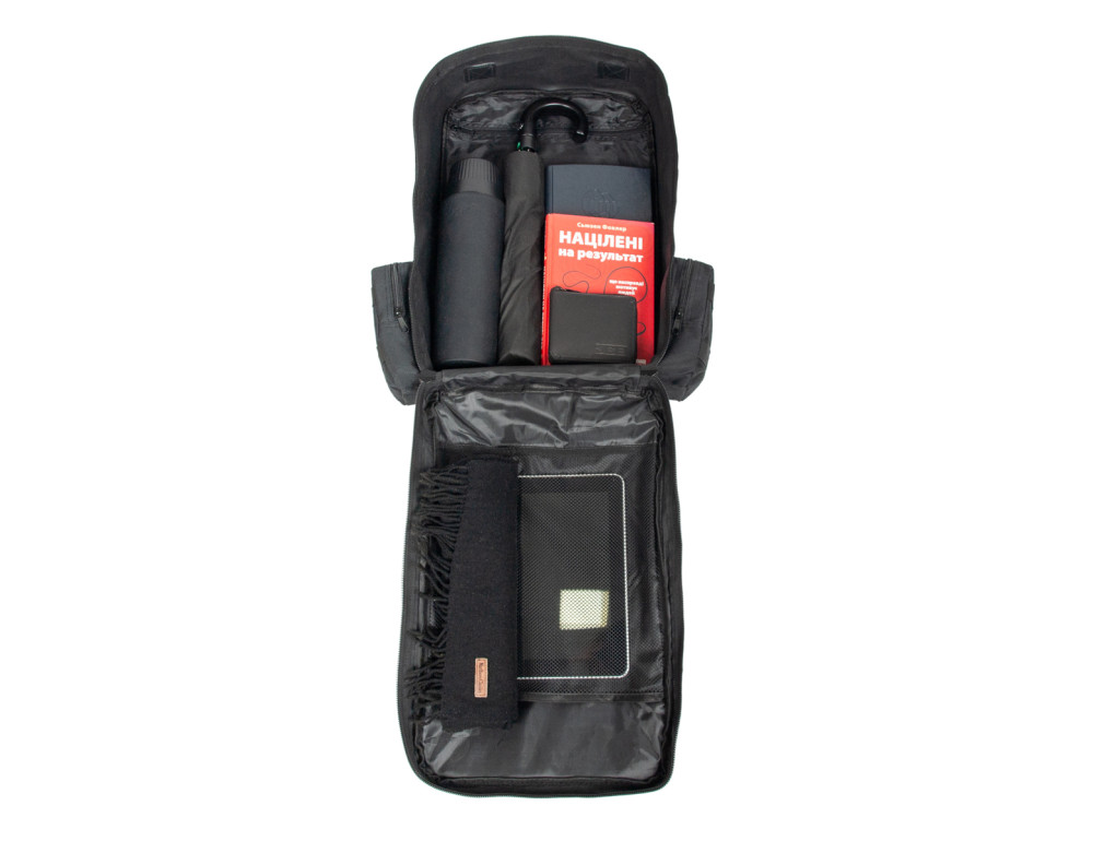 Великий текстильний чорний рюкзак Borderline JBBP 287 (Black) - Фотографія № 12