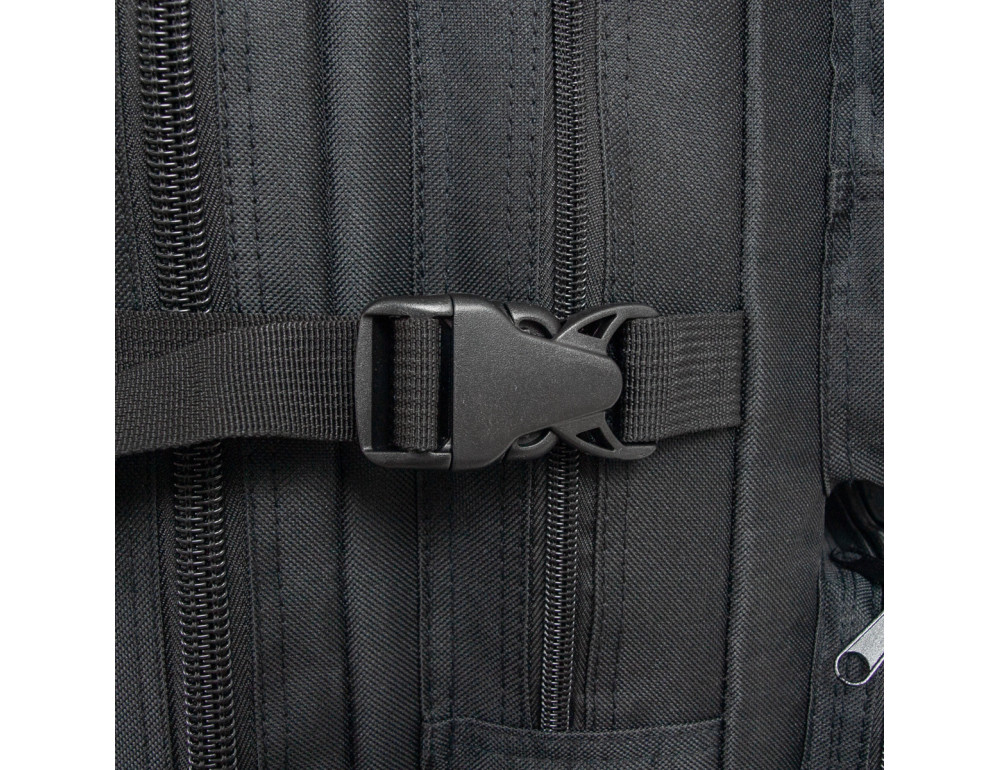 Великий текстильний чорний рюкзак Borderline JBBP 287 (Black) - Фотографія № 10