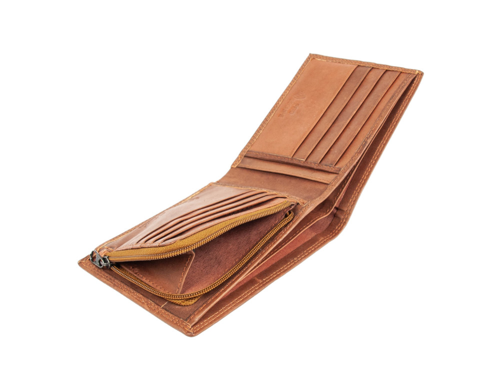 Кошелек кожаный мужской Ridgeback JBNC39MN Tan (Рыжий) - Фото № 4