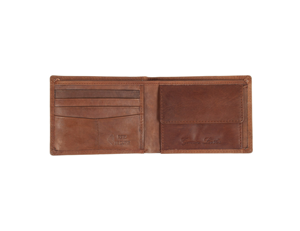 Кошелек кожаный мужской Ridgeback JBNC 39MN Tan (Рыжий) - Фото № 3