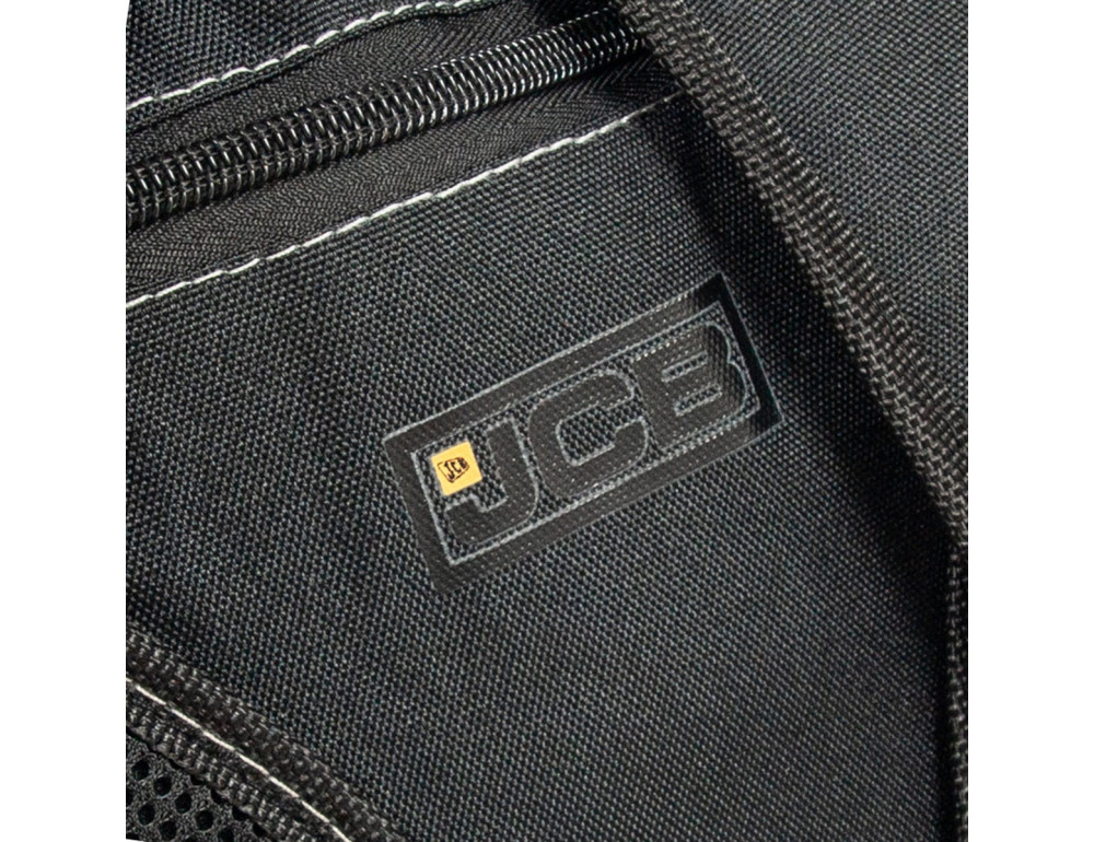 Большой текстильный рюкзак с тремя отделениями JCB BP16 (Black/Yellow) - Фото № 7
