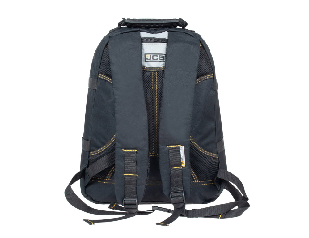 Большой мужской рюкзак текстильний JCB BP18 (Black/Yellow) - Фото № 4