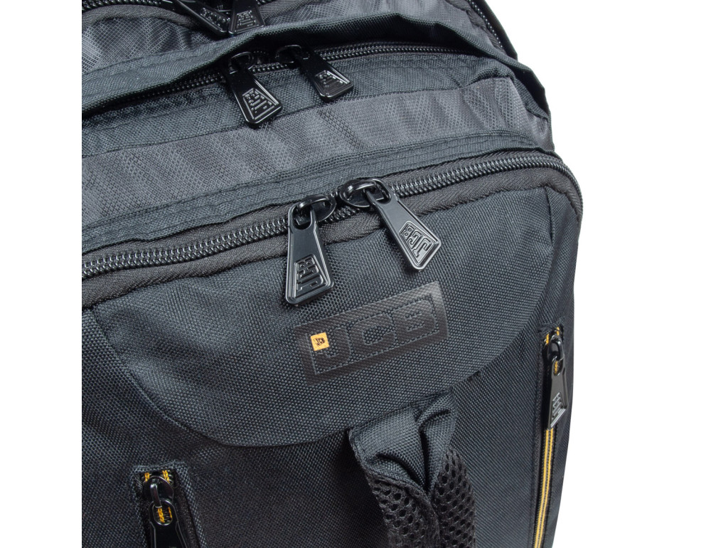 Большой мужской рюкзак текстильний JCB BP18 (Black/Yellow) - Фото № 9