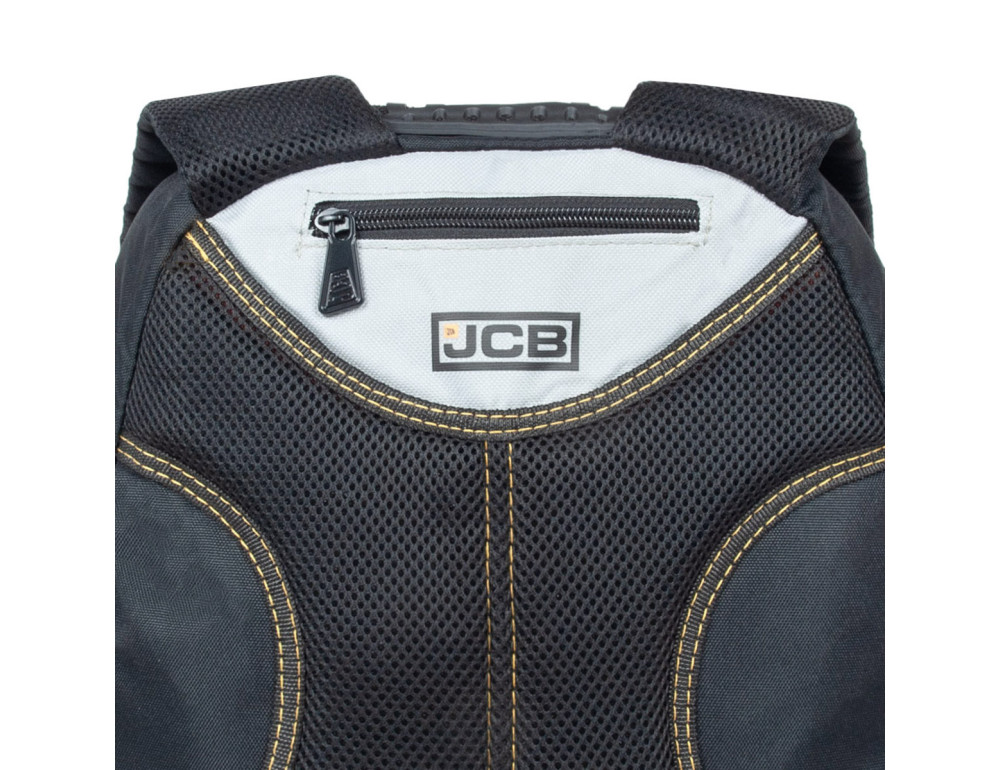 Большой мужской рюкзак текстильний JCB BP18 (Black/Yellow) - Фото № 10