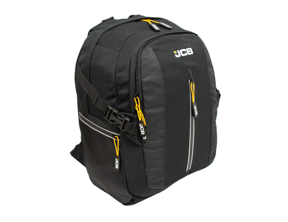 Большой городской рюкзак из текстиля JCB BP66 (Black/Yellow) - Фото № 2