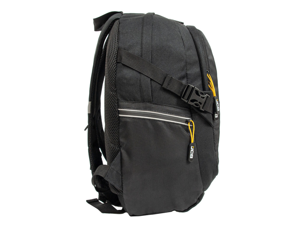Большой городской рюкзак из текстиля JCB BP66 (Black/Yellow) - Фото № 3