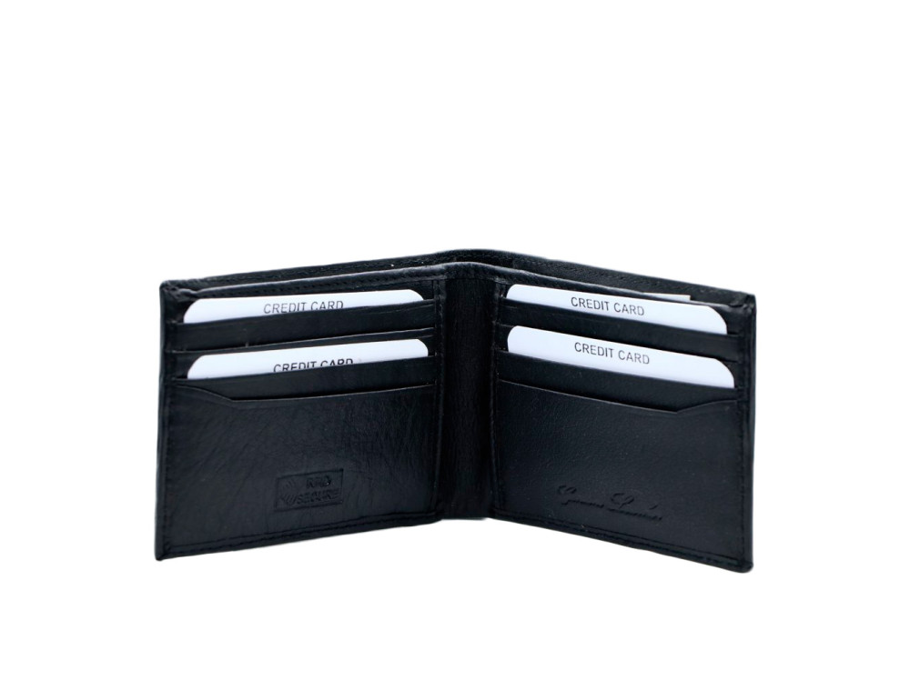 Набор кошелек мужской и брелок JCB GS01 Black (Черный) - Фото № 2