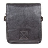 Чоловіча шкіряна сумка через плече Ashwood Leather Jerry Dark Brown 