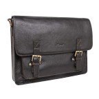 Чоловіча шкіряна сумка через плече із клапаном Ashwood Leather Josh Dark Brown - Фотографія № 101 Чоловіча шкіряна сумка через плече із клапаном Ashwood Leather Josh Dark Brown - Фотографія № 101