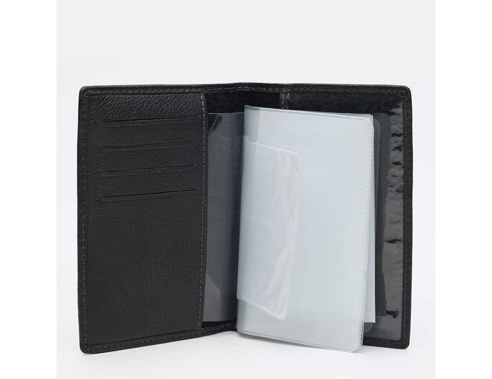 Обложка для документов мужская кожаная Ricco Grande K1162-a-black - Фото № 4