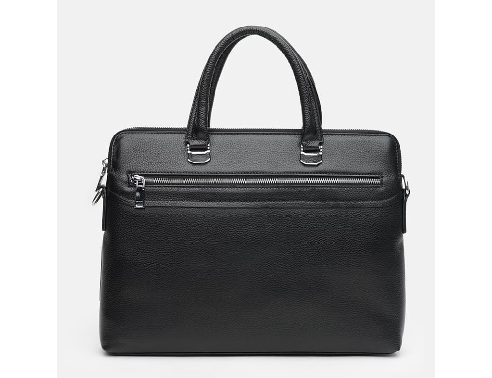 Мужская деловая сумка из натуральной кожи Ricco Grande K117610-black - Фото № 3
