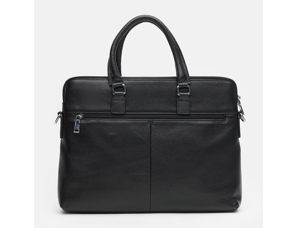Мужская деловая сумка из натуральной кожи Ricco Grande K117610-black - Фото № 4