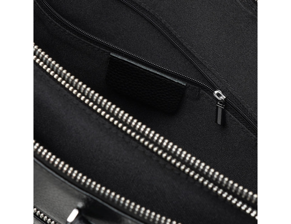 Мужская деловая сумка из натуральной кожи Ricco Grande K117610-black - Фото № 6