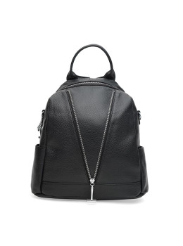 Жіночий шкіряний рюкзак‑сумка Ricco Grande K1183 Black