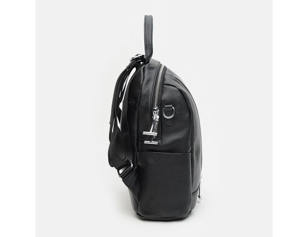 Жіночий шкіряний рюкзак‑сумка Ricco Grande K1183 Black - Фотографія № 5