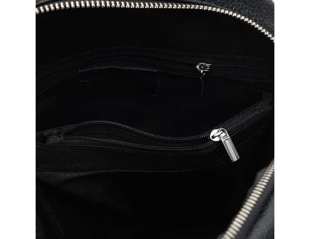 Жіночий шкіряний рюкзак‑сумка Ricco Grande K1183 Black - Фотографія № 6