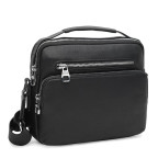 Чоловіча горизонтальна сумка через плече з ручкою Ricco Grande K12001‑2BL Black - Фотографія № 100