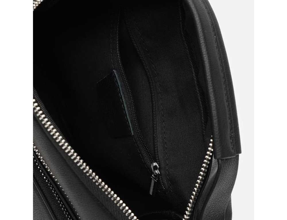 Чоловіча горизонтальна сумка через плече з ручкою Ricco Grande K12001‑2BL Black - Фотографія № 5