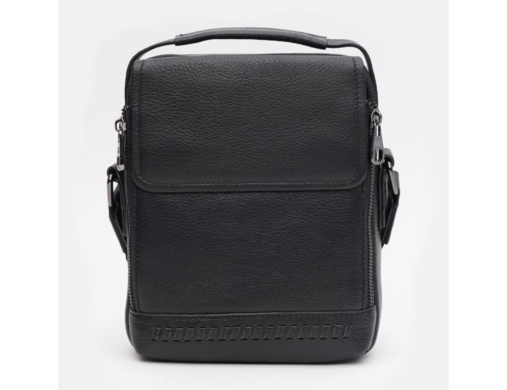Чоловіча шкіряна сумка через плече Ricco Grande K12042-black - Фотографія № 2