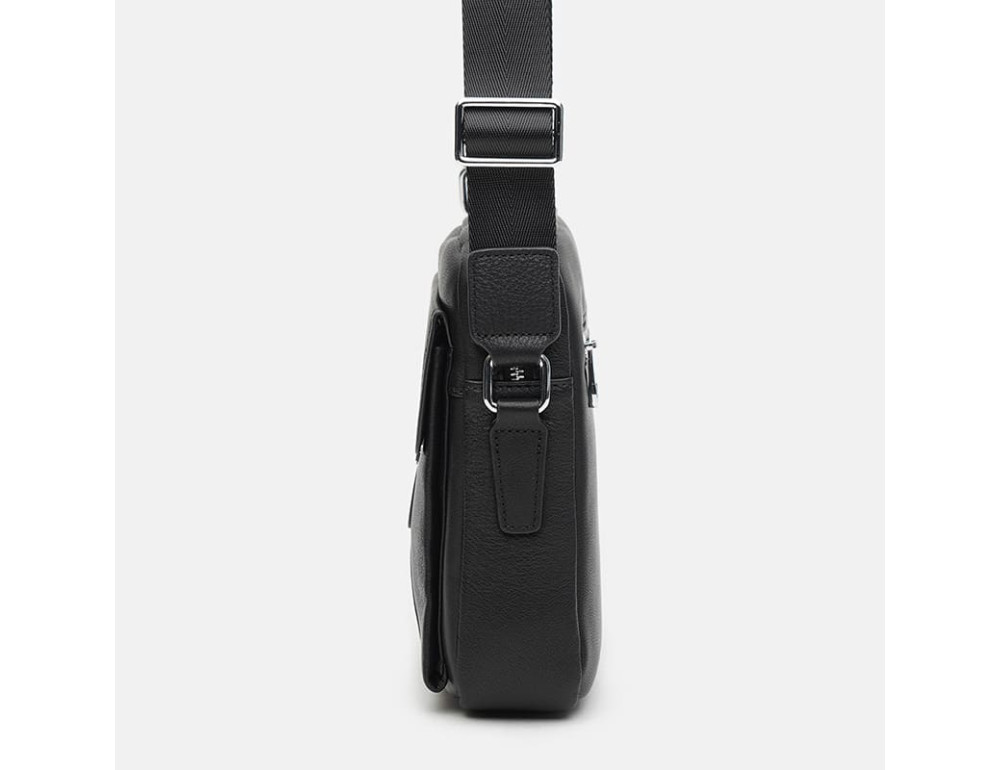 Чоловіча шкіряна сумка через плече Ricco Grande K12043 Black - Фотографія № 5