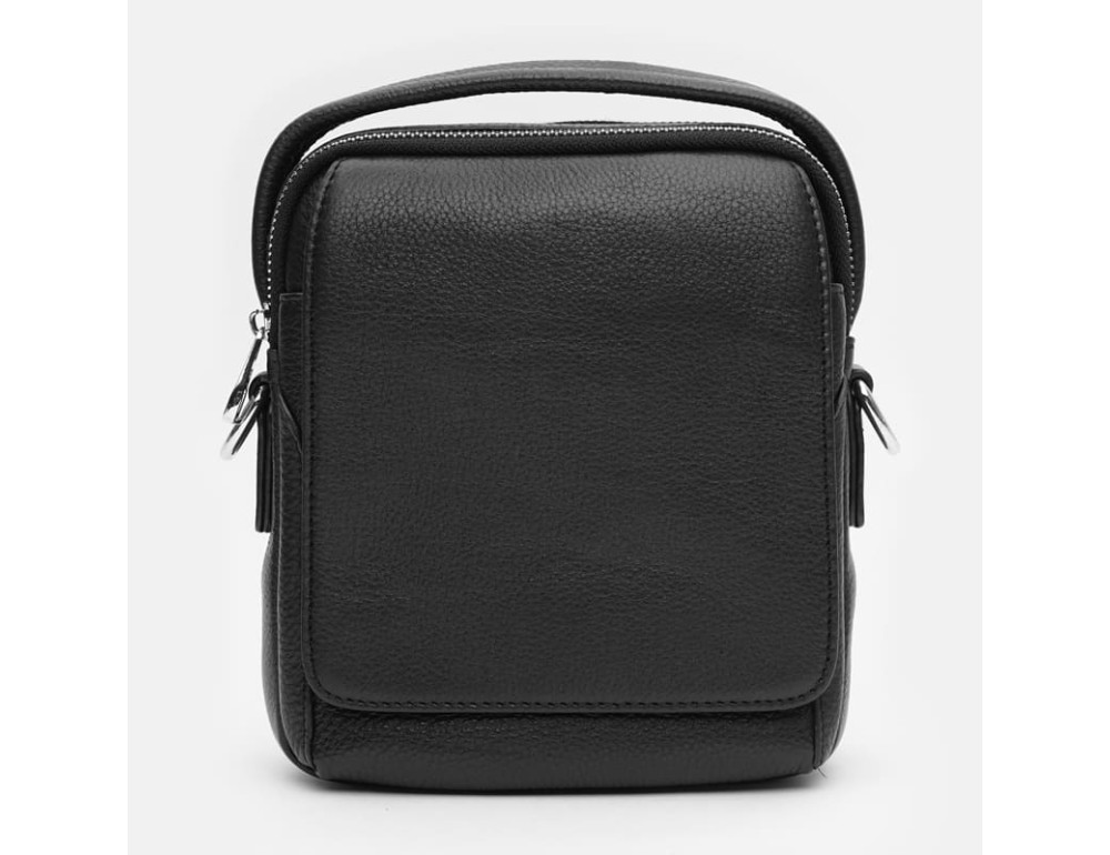 Чоловіча шкіряна сумка через плече Ricco Grande K12053 Black - Фотографія № 2