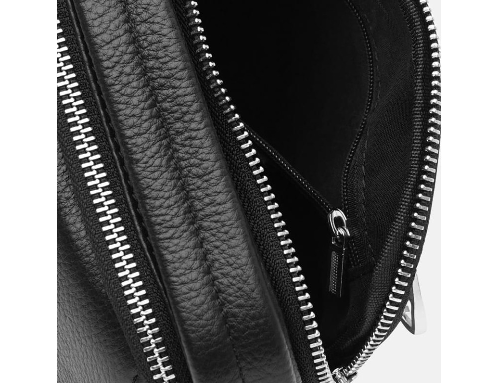 Чоловіча шкіряна сумка через плече Ricco Grande K12053 Black - Фотографія № 5