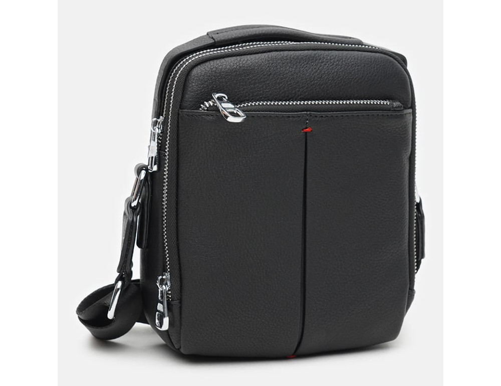 Чоловіча шкіряна барсетка Ricco Grande K12061 Black - Фотографія № 3