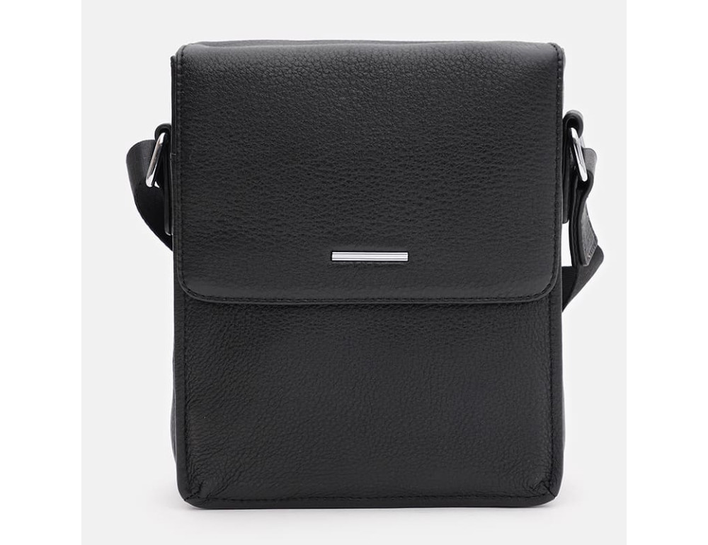 Чоловіча шкіряна сумка через плече Ricco Grande K12062bl-black - Фотографія № 2
