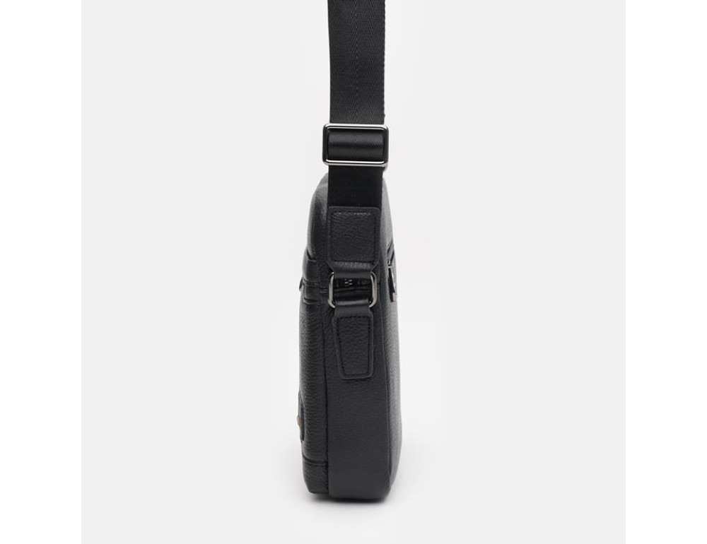 Чоловіча шкіряна сумка через плече Ricco Grande K12120‑1 Black - Фотографія № 4