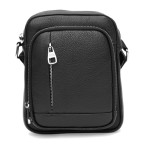 Чоловіча шкіряна сумка через плече Ricco Grande K13021‑1BL Black - Фотографія № 100