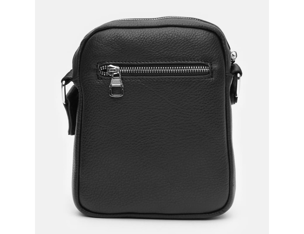 Чоловіча шкіряна сумка через плече Ricco Grande K13021‑1BL Black - Фотографія № 3