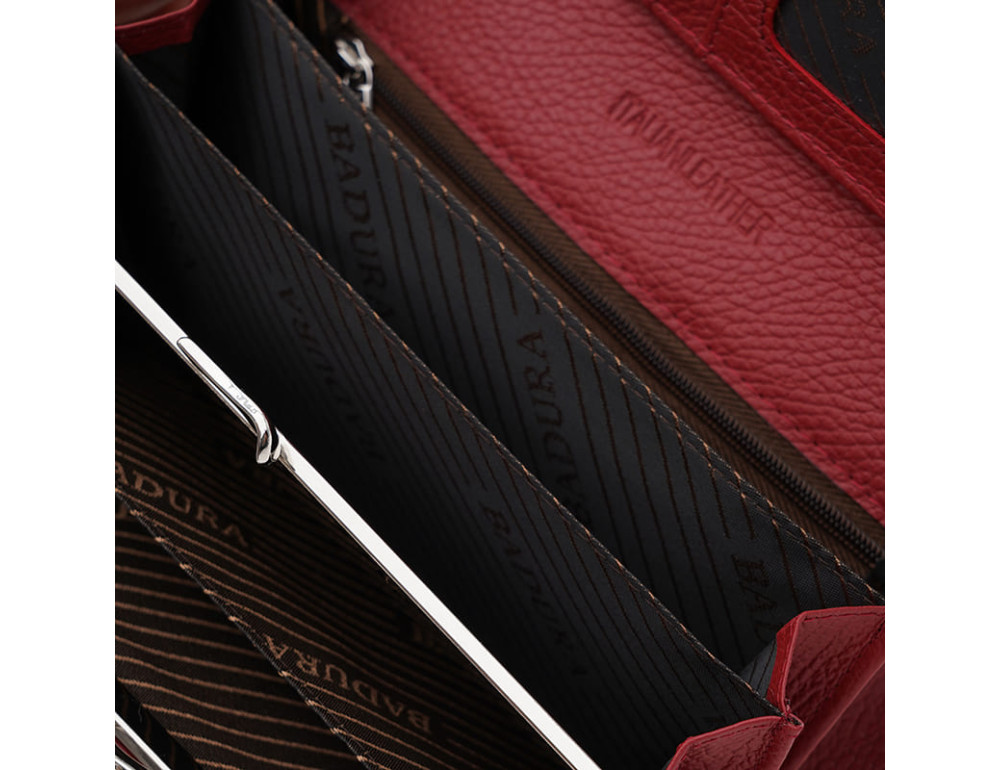 Жіночий шкіряний гаманець Ricco Grande K15242-1R-Red (червоний, з тисненням під крокодила) - Фотографія № 4