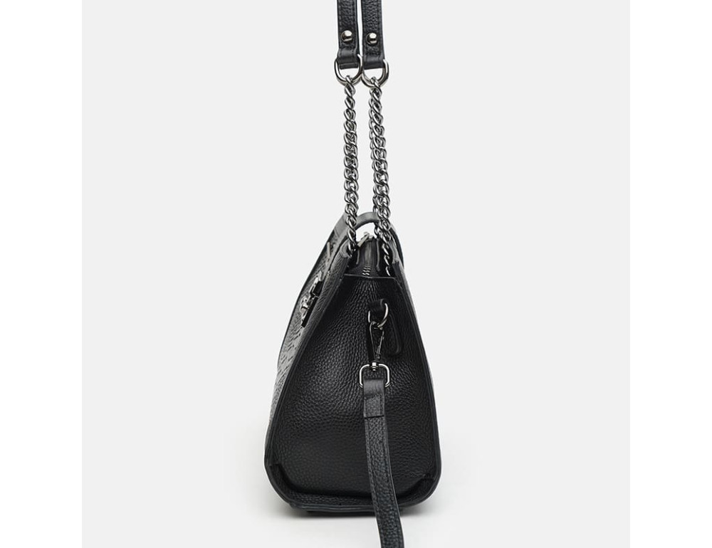 Жіноча шкіряна сумка через плече Ricco Grande K1599 Black - Фотографія № 5