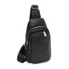 Чоловічий шкіряний рюкзак‑слінг Ricco Grande K16040 Black