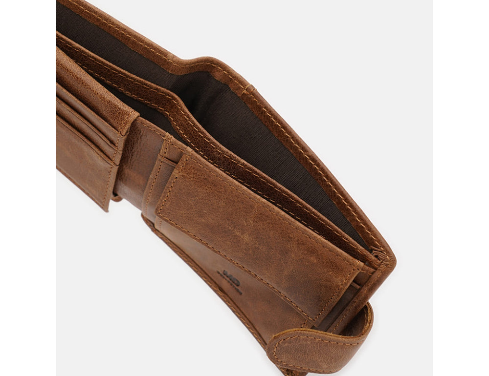 Чоловіче шкіряне портмоне Ricco Grande K16077br-brown (коричневе) - Фотографія № 5