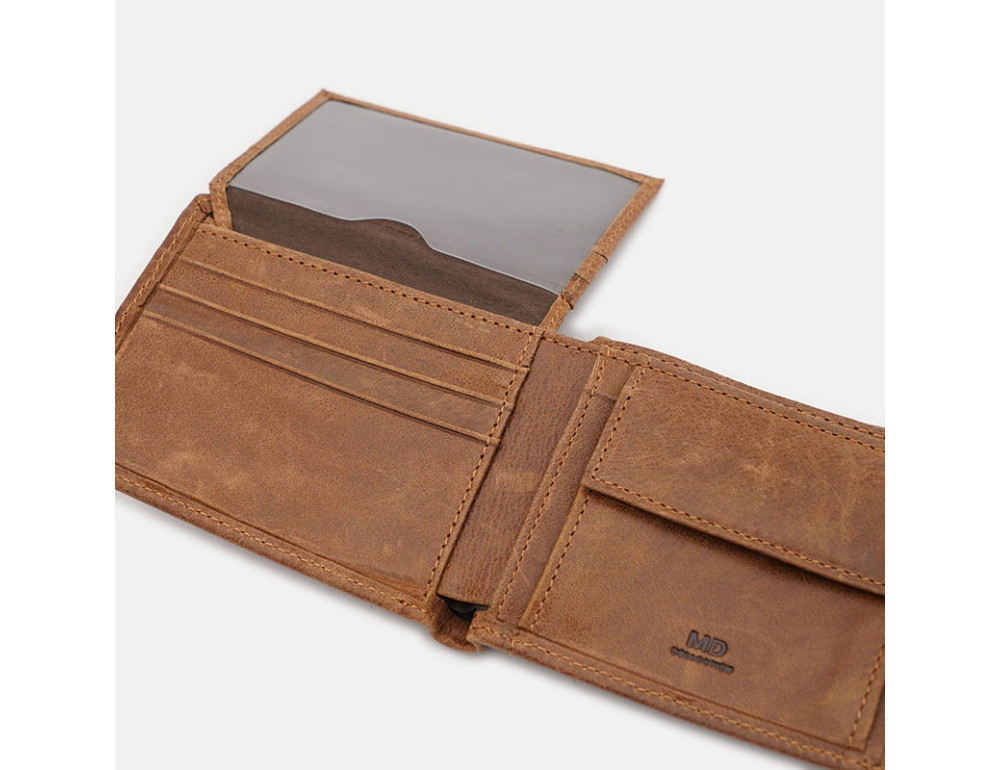 Чоловіче шкіряне портмоне Ricco Grande K16077br-brown (коричневе) - Фотографія № 6
