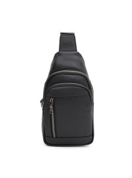 Чоловічий шкіряний рюкзак через плече Ricco Grande K16183a-black (чорний)