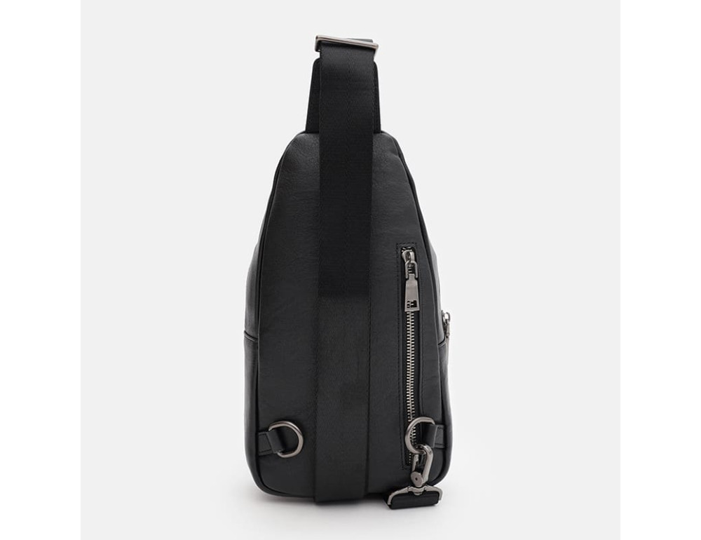 Чоловічий шкіряний рюкзак через плече Ricco Grande K16183a-black (чорний) - Фотографія № 3