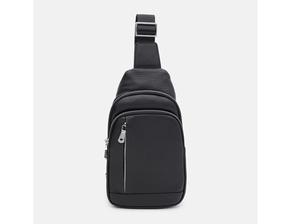 Чоловічий шкіряний слинг Ricco Grande K16183bl-black - Фотографія № 2
