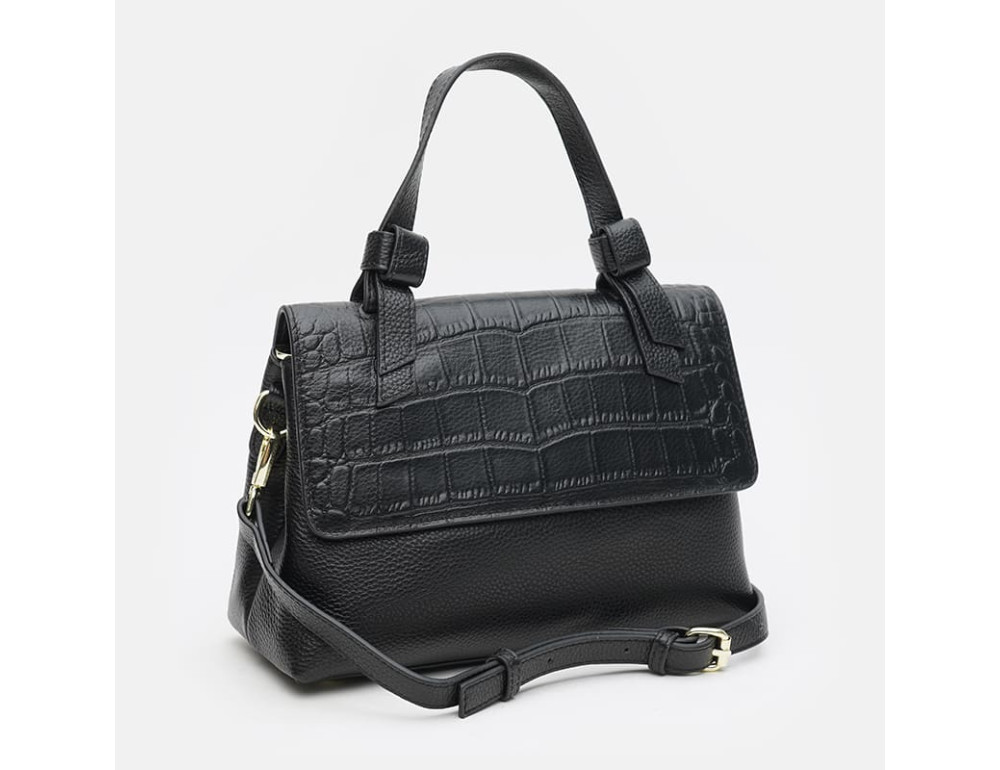 Жіноча шкіряна сумка Ricco Grande K1619-Black - Фотографія № 3