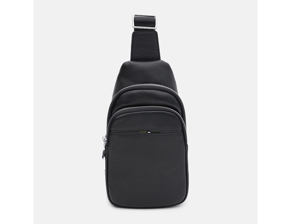Чоловічий шкіряний слінг Ricco Grande K16226bl-black - Фотографія № 2