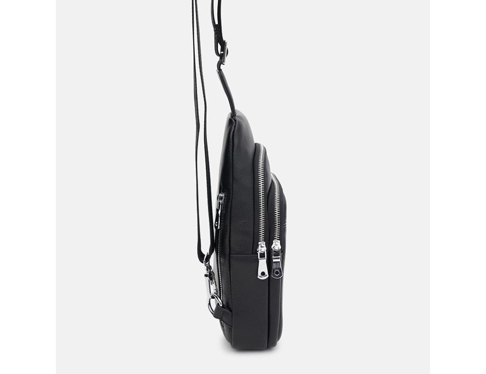 Чоловічий шкіряний слінг Ricco Grande K16226bl-black - Фотографія № 4