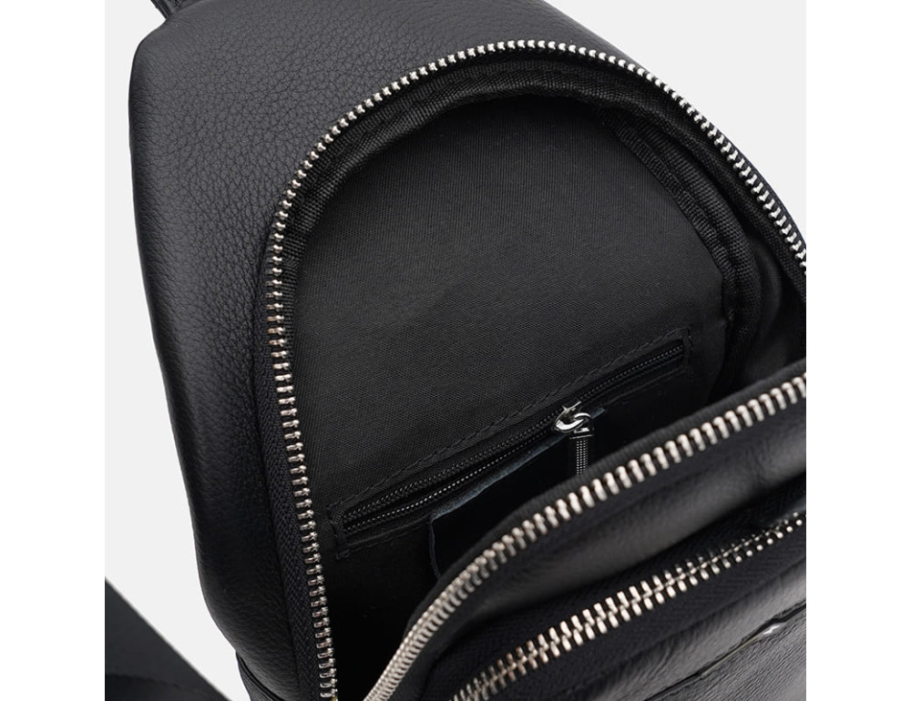 Чоловічий шкіряний слінг Ricco Grande K16226bl-black - Фотографія № 5