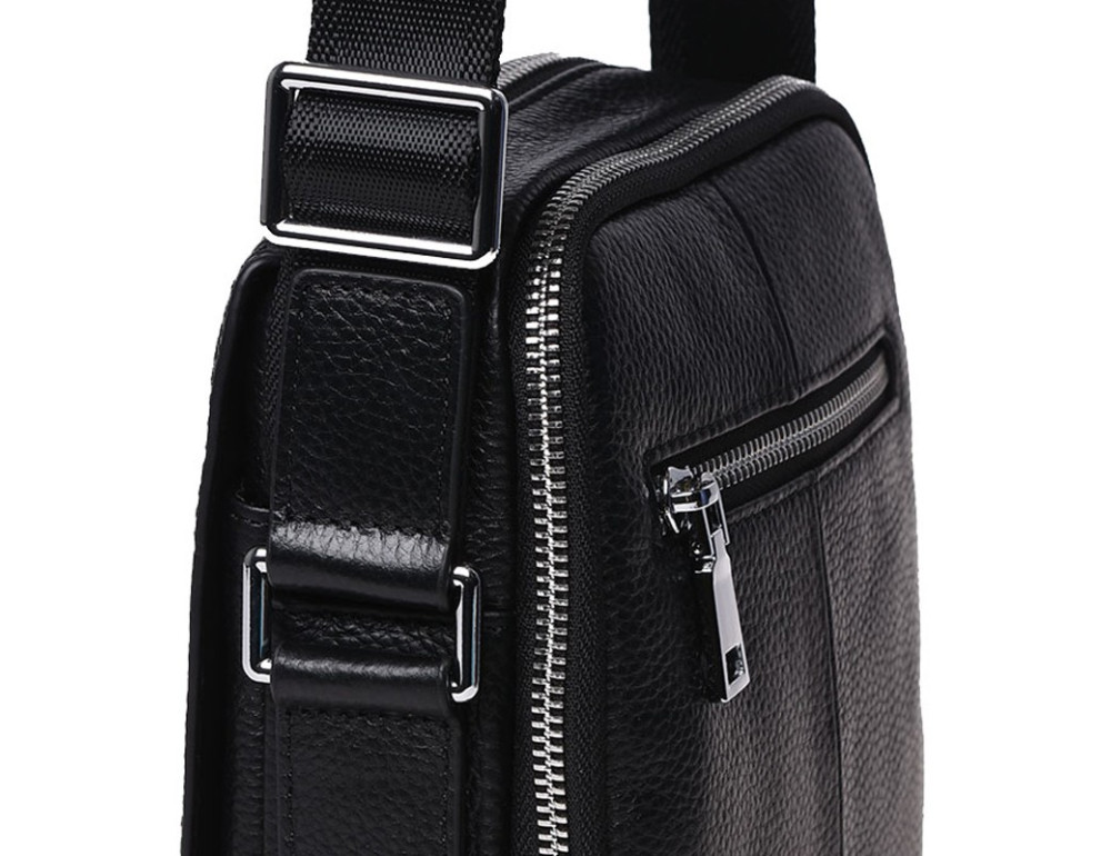 Чоловіча шкіряна сумка через плече Ricco Grande K16266-black - Фотографія № 6