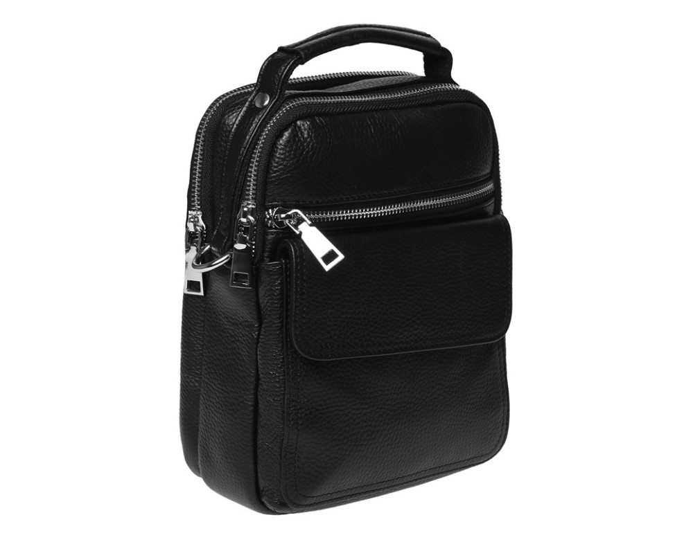 Чоловіча шкіряна сумка-барсетка Ricco Grande K16268-black - Фотографія № 3