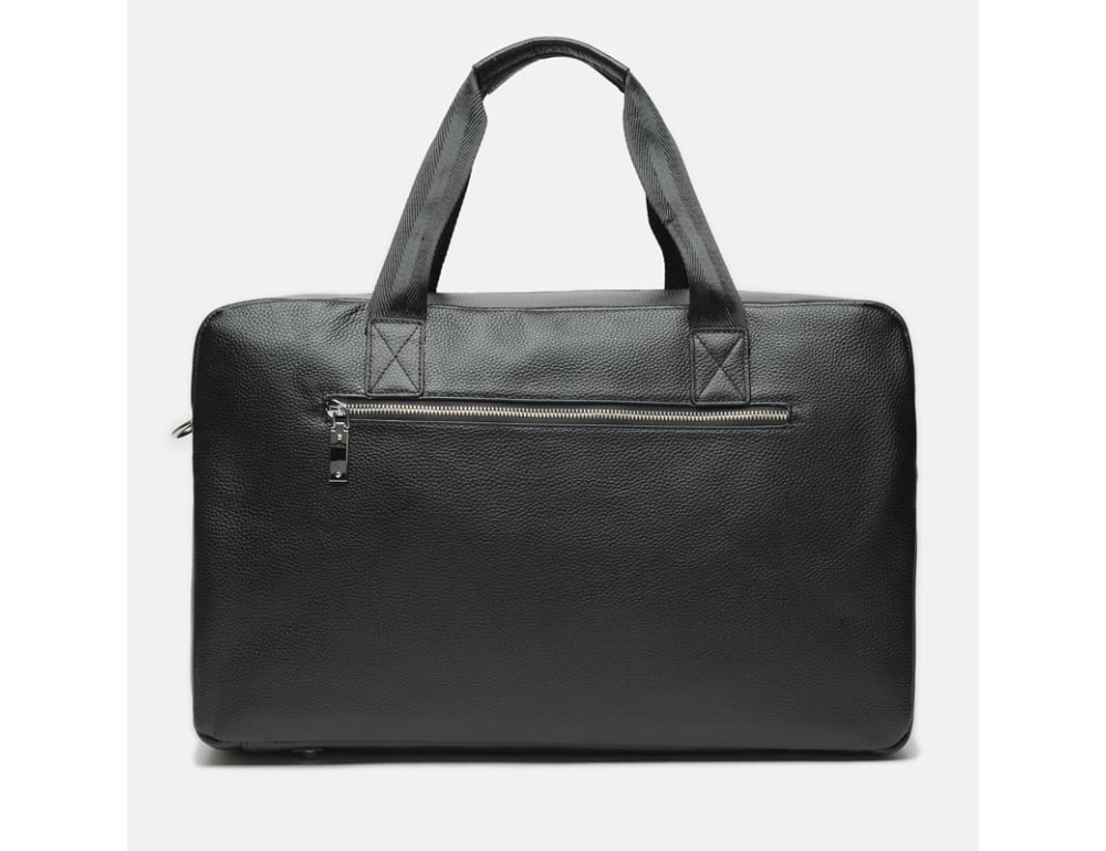 Мужская кожаная дорожная сумка с карманами Ricco Grande K16274-black - Фото № 3