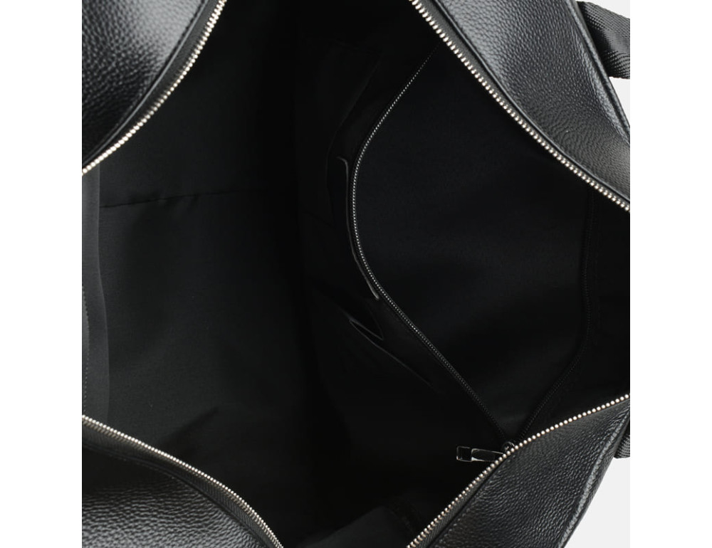 Мужская кожаная дорожная сумка с карманами Ricco Grande K16274-black - Фото № 5