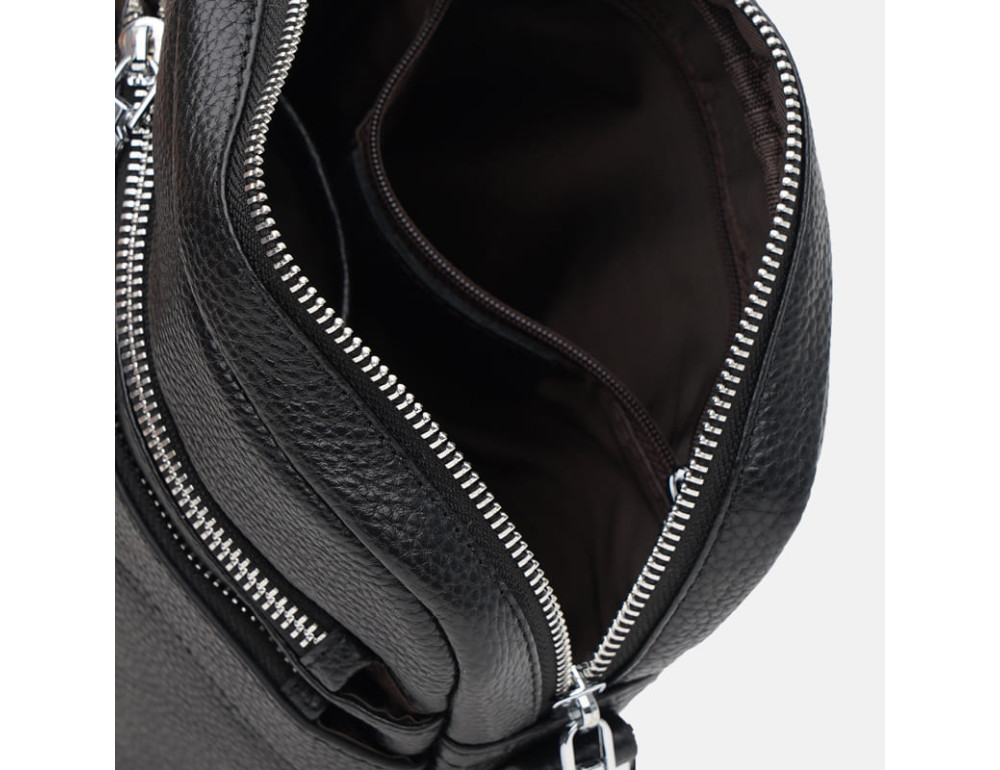 Чоловіча шкіряна сумка через плече Ricco Grande K16507bl-black - Фотографія № 5