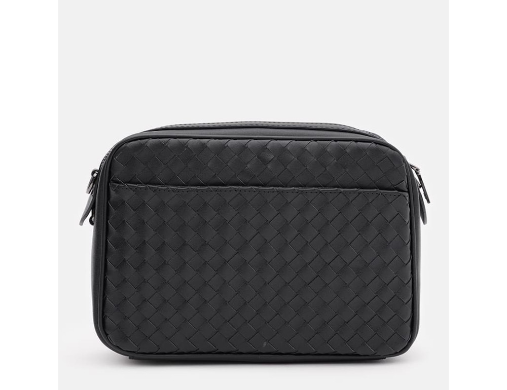 Мужская деловая сумка через плечо Ricco Grande K16612bl-black из натуральной кожи - Фото № 3