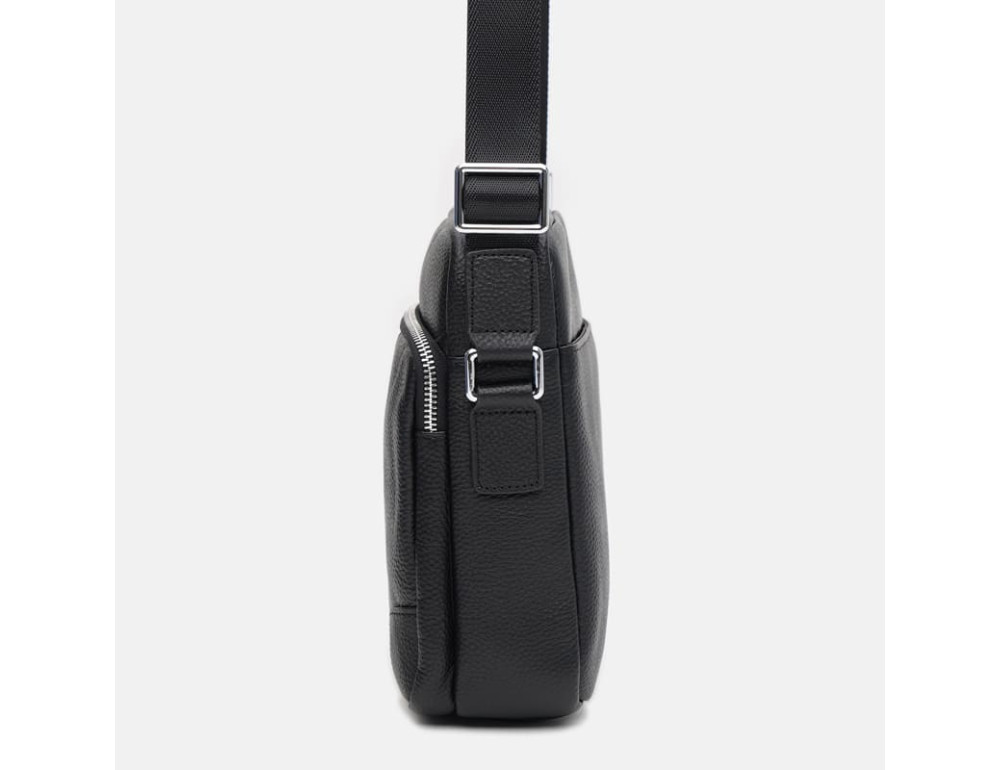 Чоловіча шкіряна сумка через плече Ricco Grande K16615B-black - Фотографія № 4